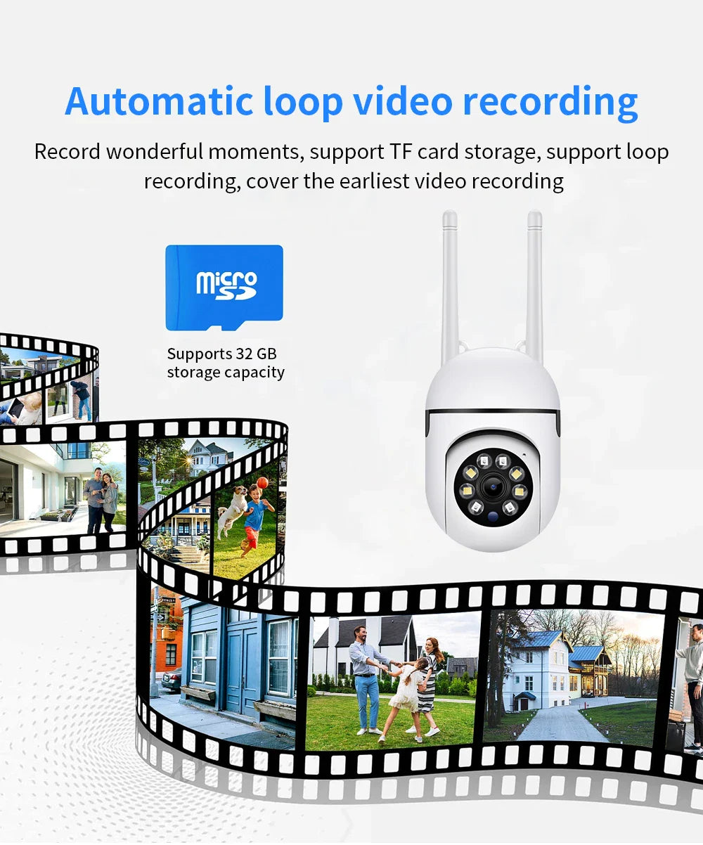 8MP Wifi IP Wireless Security Surveillance PTZ Camera 4X Zoom Cameras Tracking Two-way - Security Camera - view 6