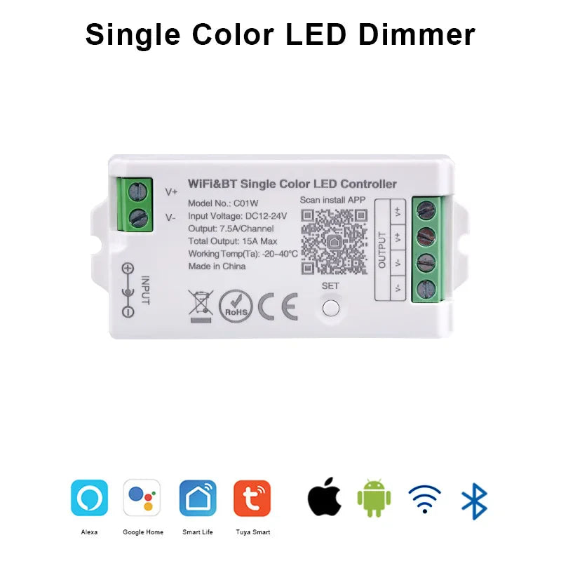 Tuya WiFi LED Controller Alexa Google Home Voice Control RGB RGBW CCT LED Strip - LED Strip Light - view 8