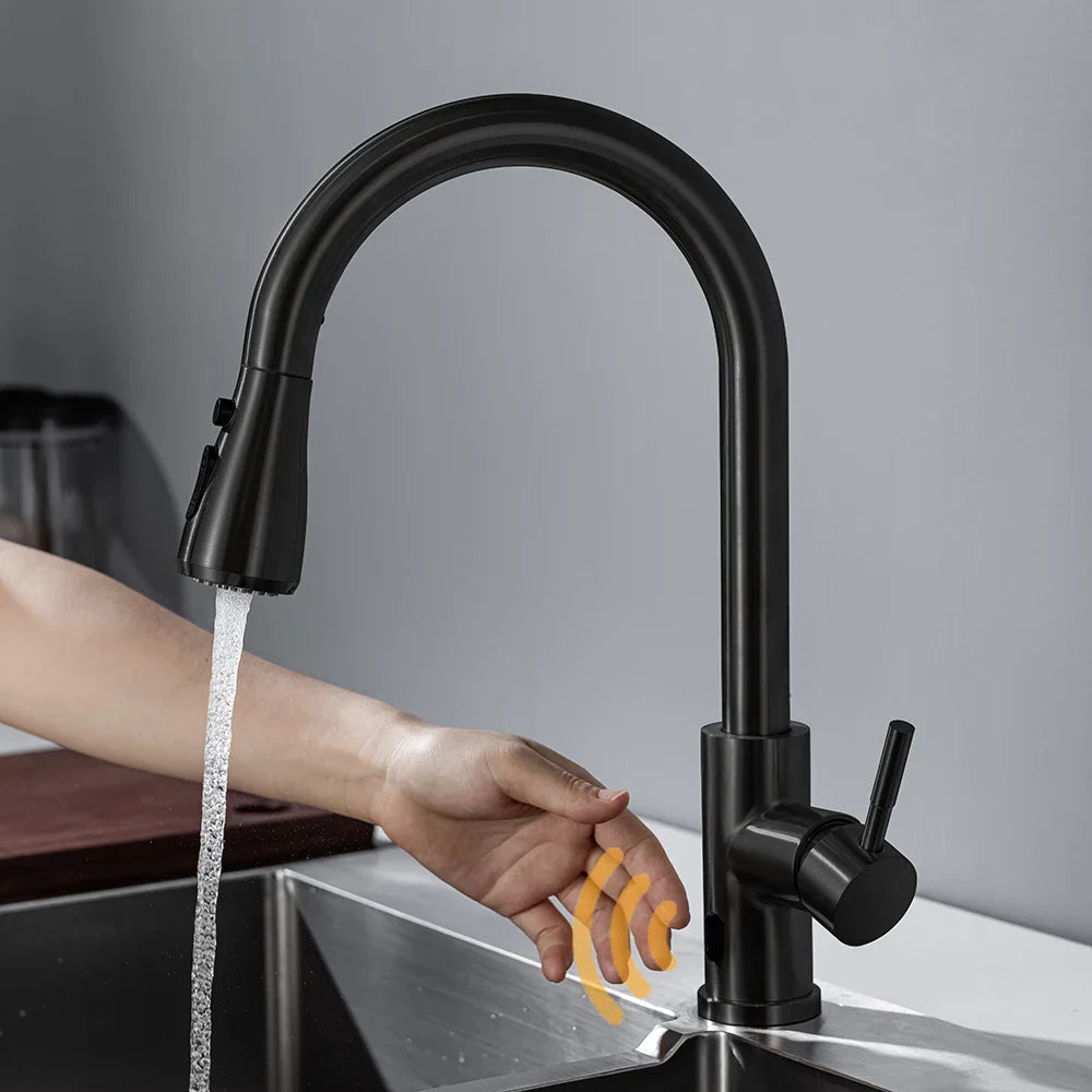 Smart Touchless Kitchen Faucets Crane For Sensor Kitchen Water Tap Sink Mixer Rotate - Kitchen Faucet - view 8