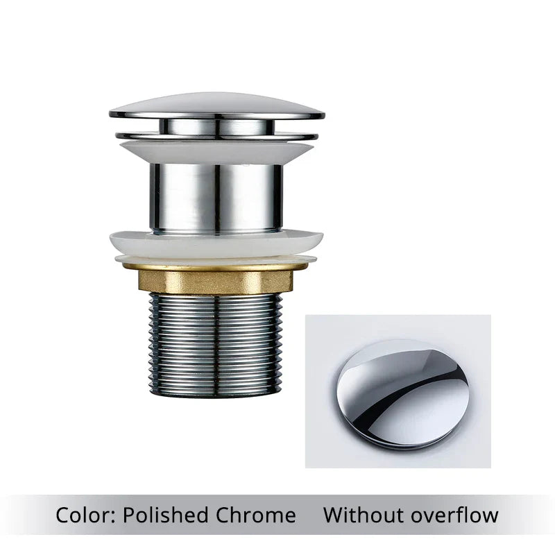 Pop up Drain Button Bathroom Sink Plug Black Gold Rose Siphon Waste Stopper Wash - Home Improvement - view 8