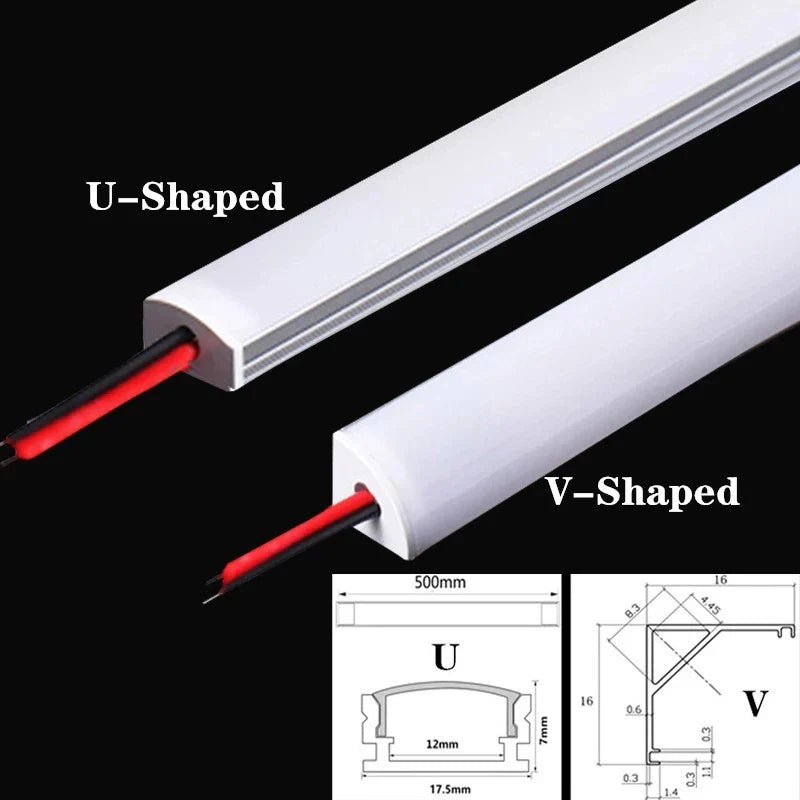LED aluminum rigid light bar DC12V 50CM 20 inch U/V-shape 5730 36LEDs LED aluminum - Home Improvement - view 2