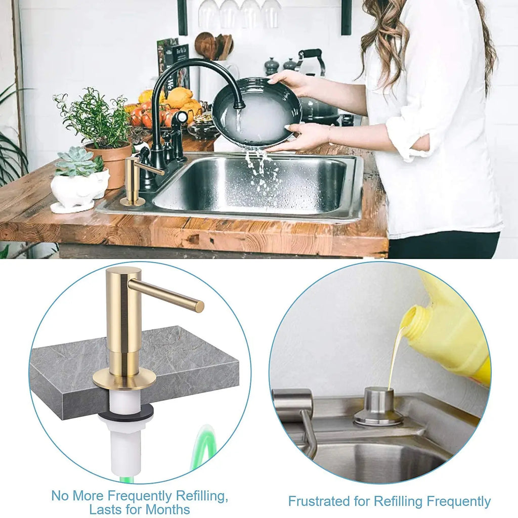Samodra Brass Liquid Soap Dispenser Extension Tube Kit For Kitchen Accessories - Home Improvement - view 6