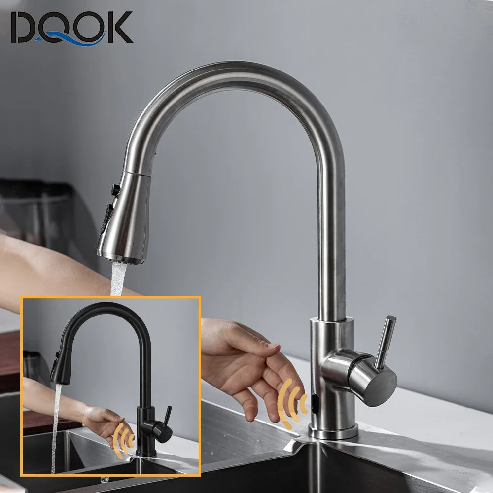 Smart Touchless Kitchen Faucets Crane For Sensor Kitchen Water Tap Sink Mixer Rotate - Kitchen Faucet - view 3