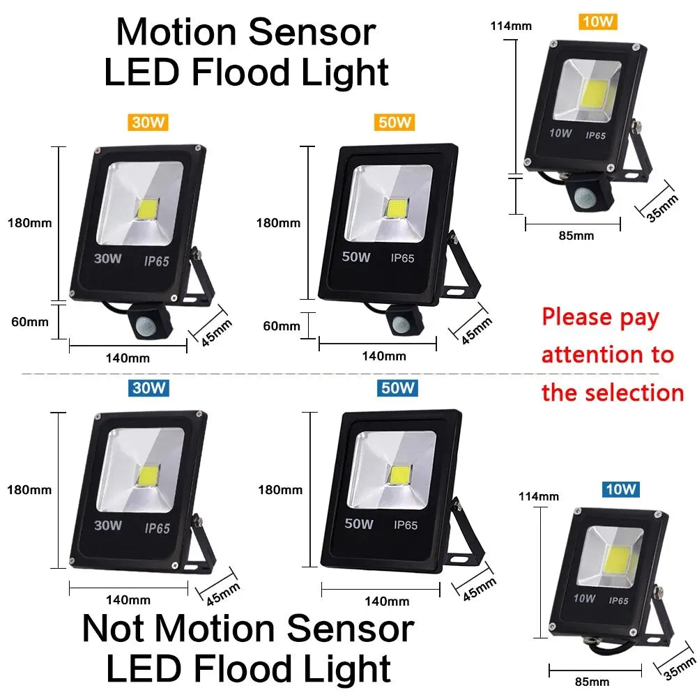 Motion Sensor Led Flood Light 220V 50W 30W 10W Outdoor LED Spotlight Floodlight Wall - LED Flood Light - view 2