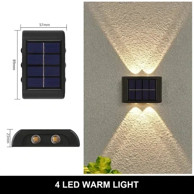 Solar Outdoor Wall Light 2-12 LED Waterproof Garden Light Balustrade Decorative - Solar Light - view 7