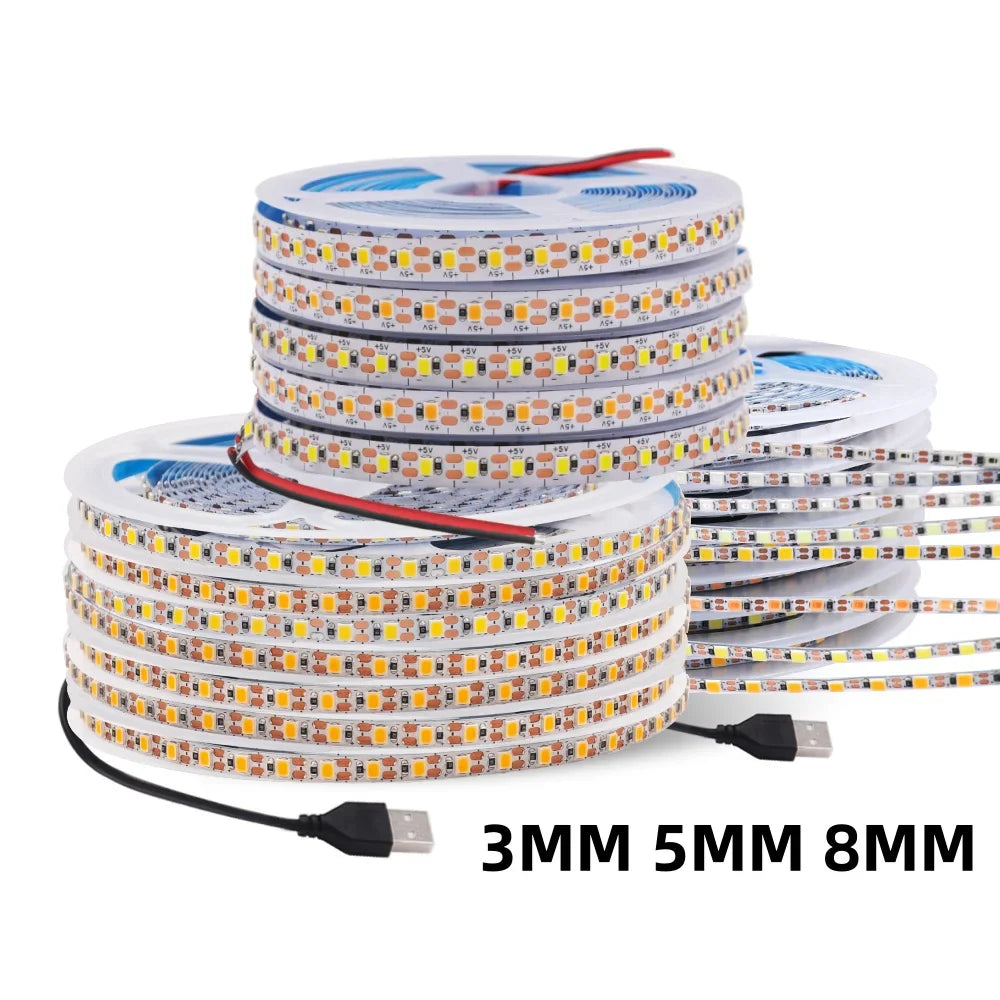 USB Dimmable LED Strip Light DC5V 3MM 5MM 8MM PCB Width Flexible Rope Tape - Kitchen Faucet - view 2