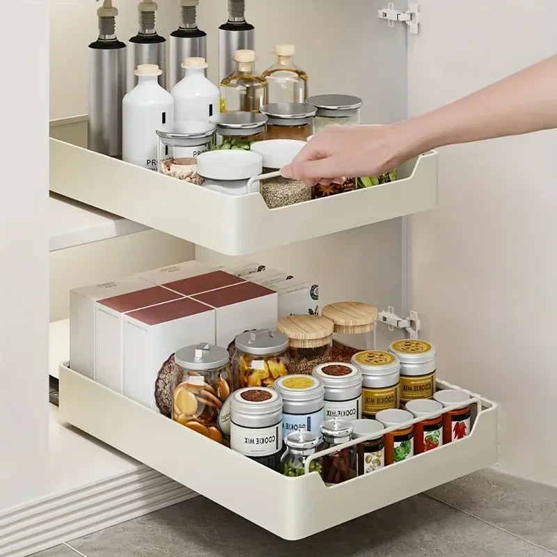 Multifunctional Acrylic Dividers For Kitchen Accessories Type Storage Rack Pull Out - Cabinet Organizer - view 2