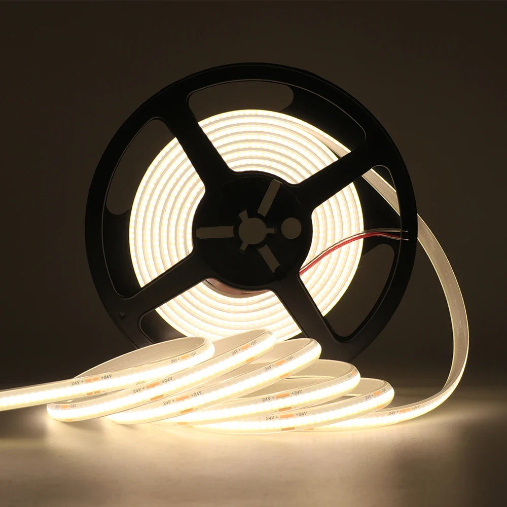 1-20M IP68 Waterproof COB LED Strip 12V 24V 320LEDs/M RA90 Flexible Light Bar Kitchen - LED Strip Light - view 7