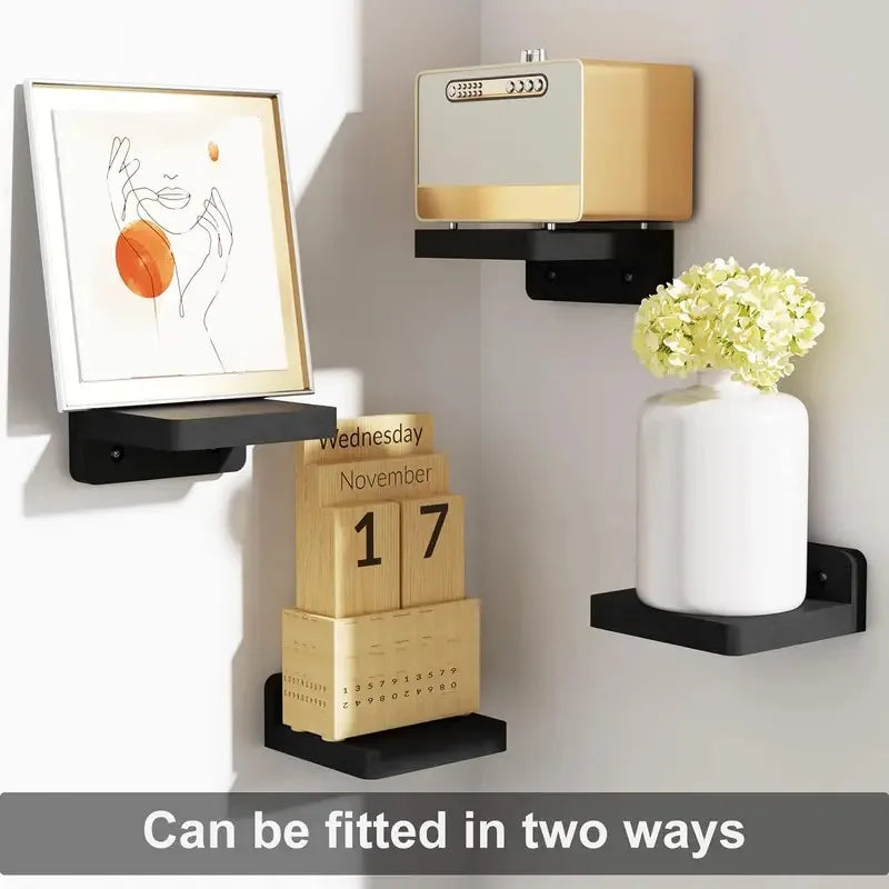 4Pack Small Floating Shelves for Wall, Wood Shelf 5 Inch Display Ledges Room Decor - Storage Shelf