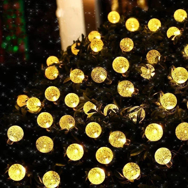 20/50/100 Led Solar String Lights Outdoor Crystal Globe Lights with 8 Modes Waterproof - Solar Light - view 6