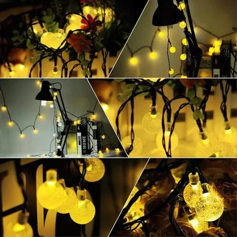 200LED Solar String Lights Outdoor Crystal Fairy Light Chritmas Garland 8 Modes - Solar Light - view 3