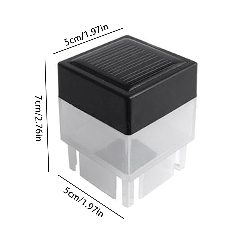 Solar Post Light Modern Fence Deck Lamp Auto On/Off Outdoor Pillar Light Square - Solar Light - view 7