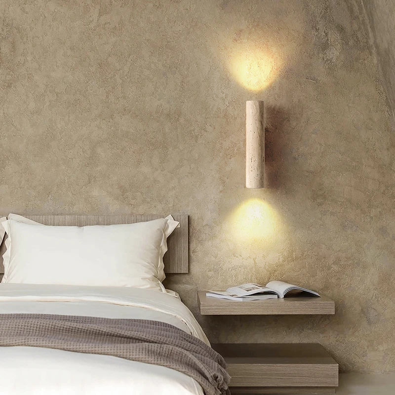 IWHD Wood Canopy LED Wall Lights Bedroom Bedside Lamp Sconce Nordic Modern Simple Yellow - Wall Light - view 5