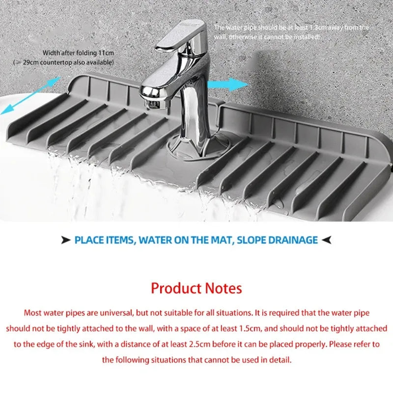 Silicone Drain Pad Multifunctional Sink Faucet Kitchen Drain Pad Thickened 37cm Splash - Kitchen Faucet - view 4