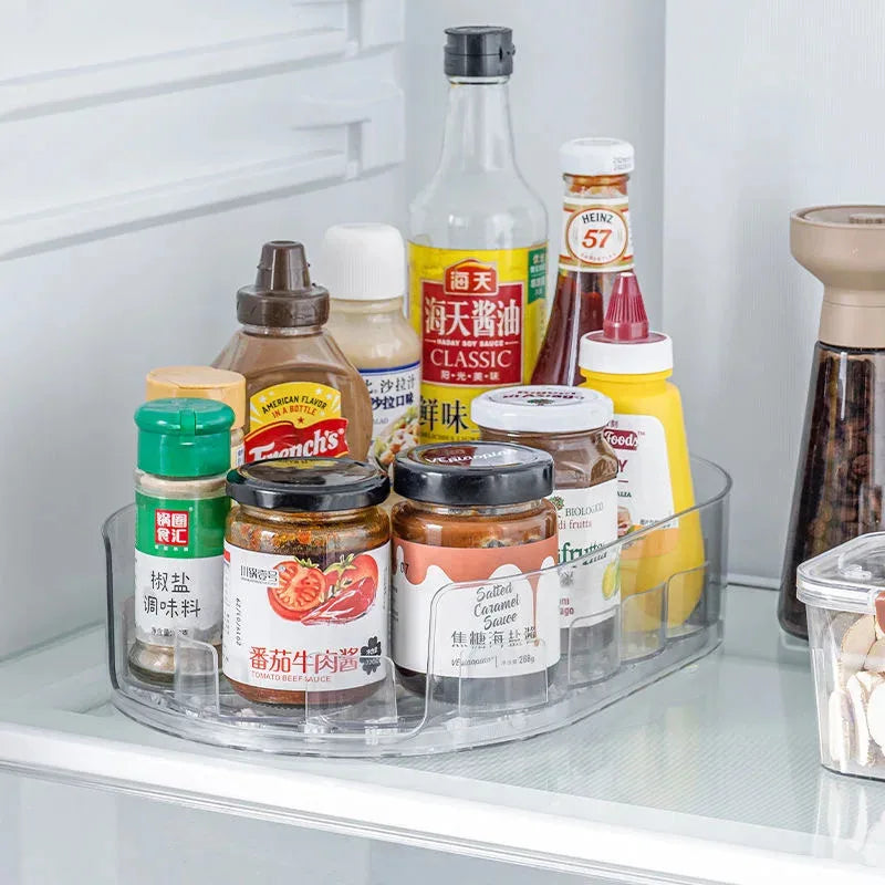 360 ° Rotating Tray Lazy Susan Fridge Organizer Turntable Storage Tray Clear Food Storage - Cabinet Organizer - view 2