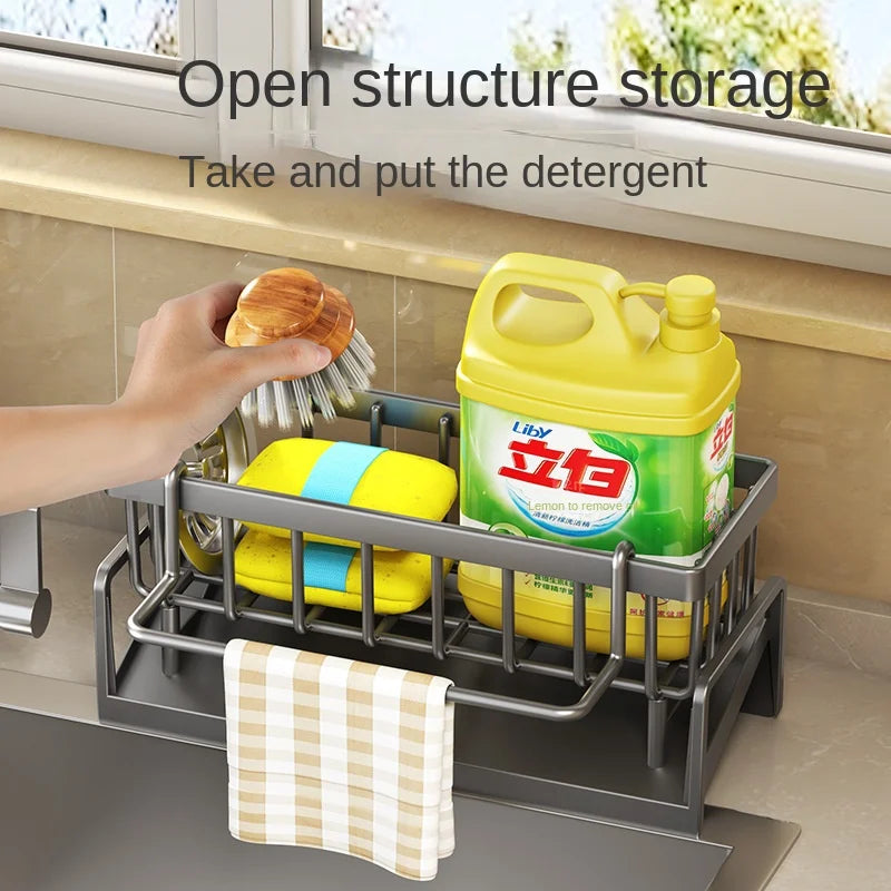 Compact Tap-Mounted Spice Shelf – Sink Organizer with Drainage Rack – Space-Saving - Kitchen Faucet - view 8
