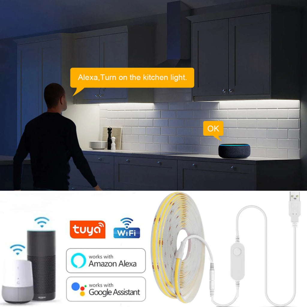 Tuya WiFi COB LED Strip Tuya Smart Life APP Control Dimmable LED Strip Light - LED Strip Light - view 5