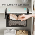 Large Capacity Underwear Storage Basket Pure Color Under Shelf Hanging Organizer - Cabinet Organizer