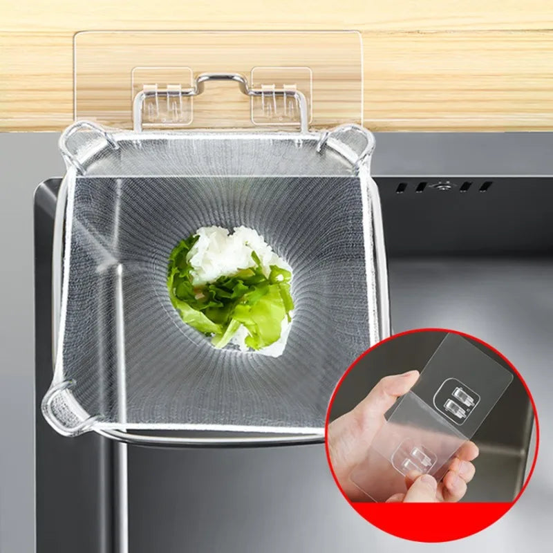 Sink Filter Mesh Bag Stand Waste Garbage Net Shelf Sink Corner Mesh Strainer - Storage Shelf