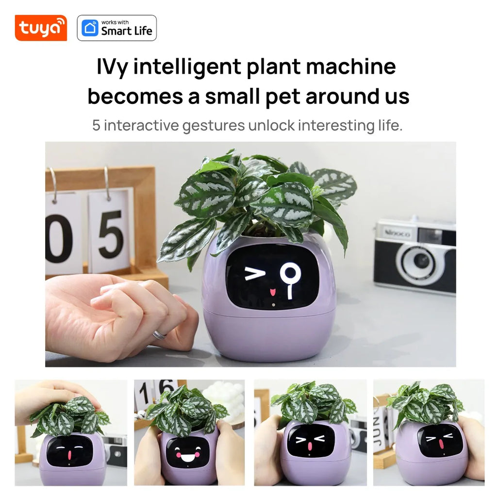 Gen1 Tuya Ivy Smart Planter, Endless Fun Over 49 Rich Expressions, 7 smart sensors, AI - Home Improvement - view 2