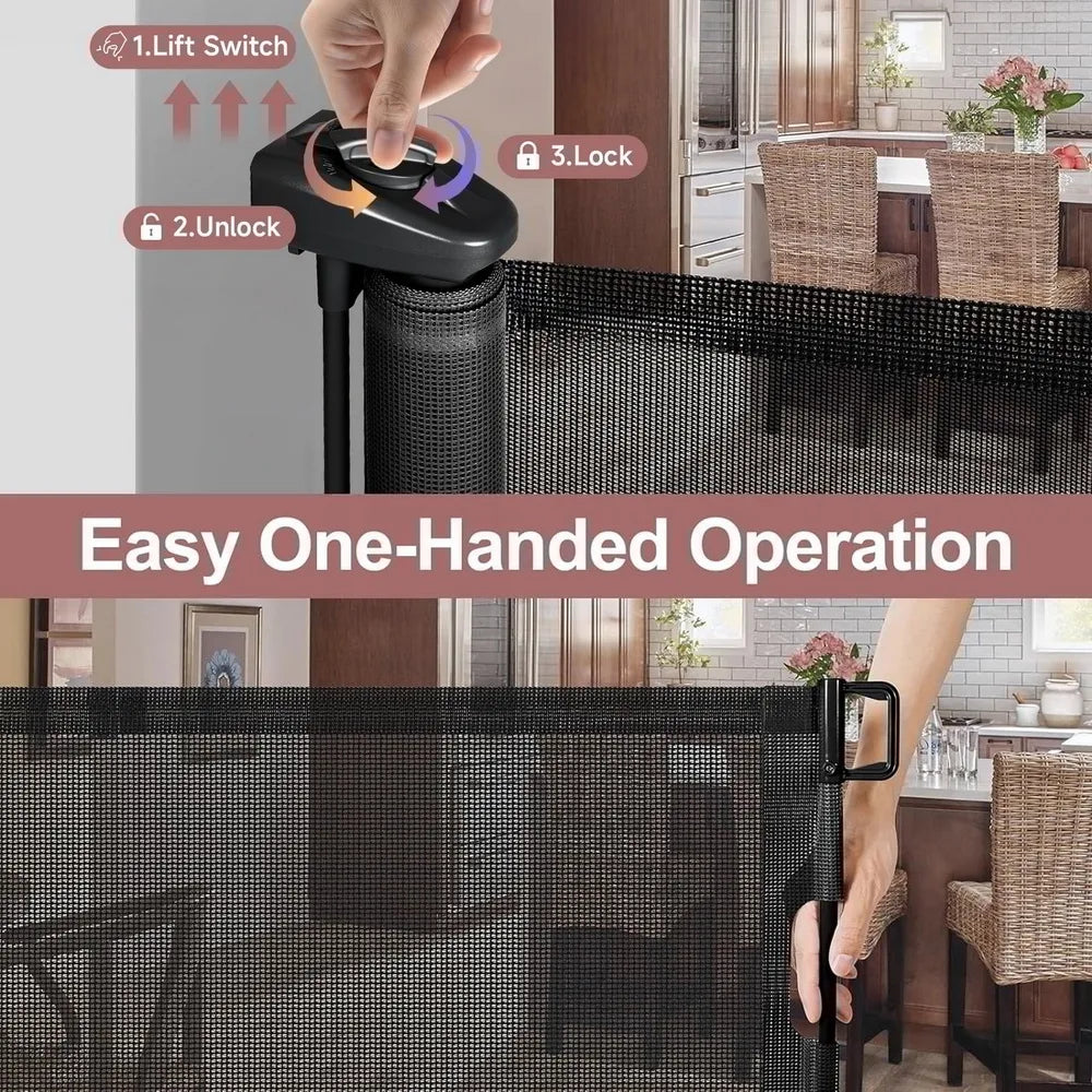 120inch Extra Wide Baby Safe Doorways Retractable Baby Gate Baby Safety Gate For Stairs - Safety Gate - view 5