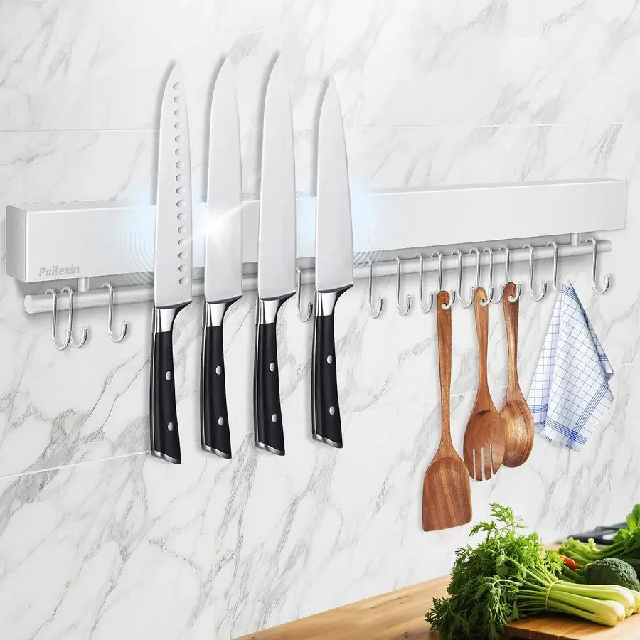 Inch Magnetic Knife Holder for Wall Stainless Steel Magnet Knife Strip No Drill with - Organizer