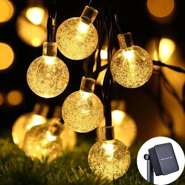 4 Colors Options Solar Globe String Lights Outdoor Waterproof Fairy Lights with 8 Modes - Solar Light - view 7
