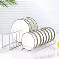 Kitchen Bowl Dish Organizer Stainless Steel Dish Holder Home Cutlery Dishes Pot Lid Rack - Cabinet Organizer