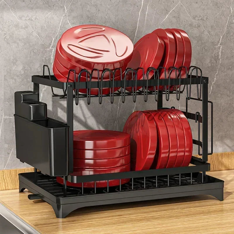 Accessories For Kitchen Countertop Bowls Organizer Dish Storage Rack Fork Drying - Dish Drying Rack - view 6