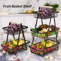 Multifunctional 2-Layers 3-Layers Fruit Basket Kitchen Living Room Dry Fruit Snacks - Cabinet Organizer