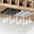 Under Cabinet Upside Down Wine Glass Holder - For Wine Glasses/Champagne Glasses - Cabinet Organizer