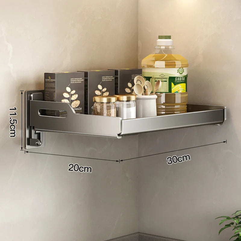 Wall Mounted Kitchen Utensils Organizer Home Spice Rack Box Jar Dish Drying Rack Wall - Dish Drying Rack - view 7