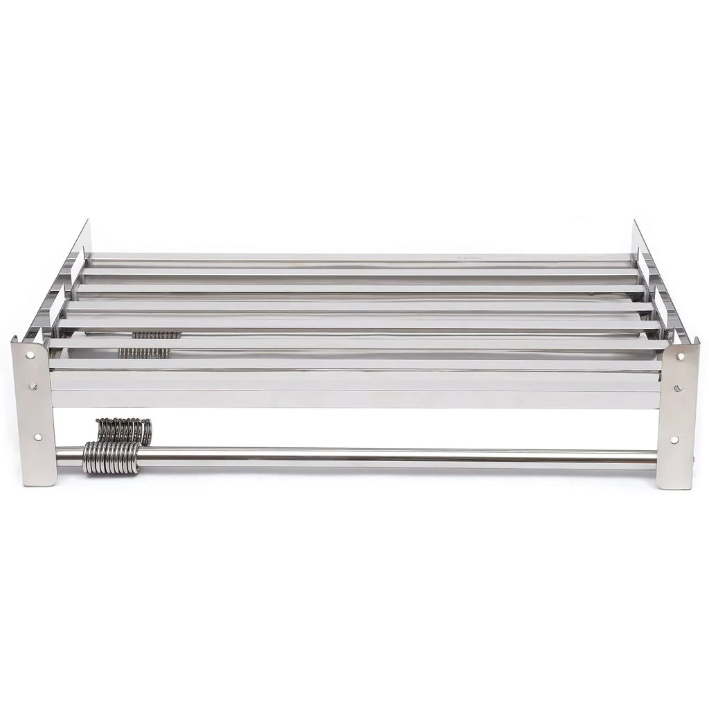 Wall Mount Microwave Oven Shelf Kitchen Item Storage Bracket With 12 Hooks SS201 Stainless - Storage Shelf - view 4