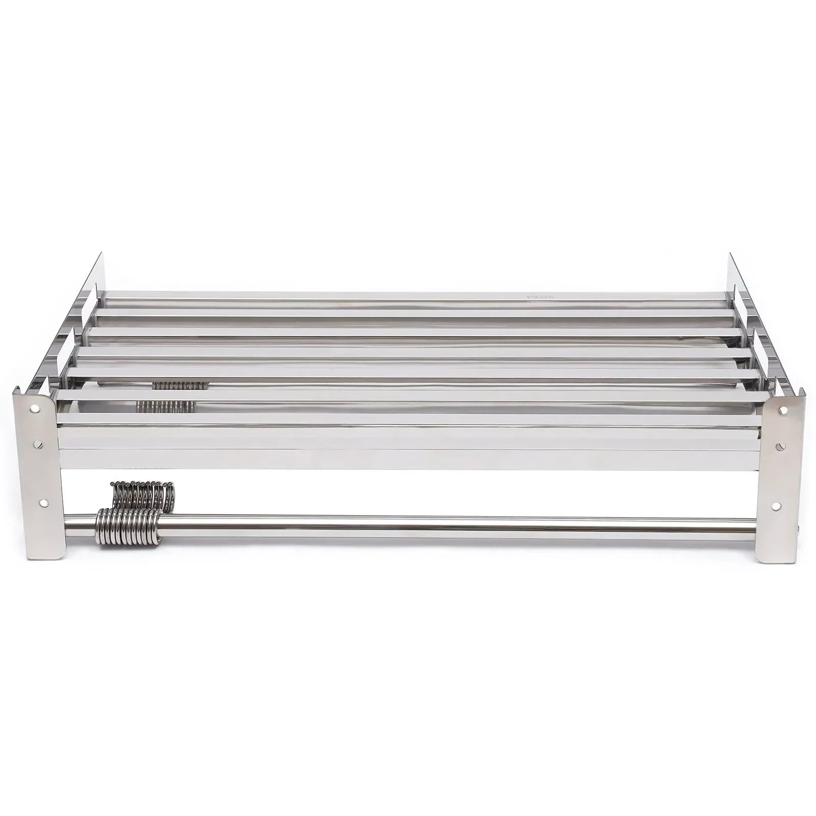 Wall Mount Microwave Oven Shelf Kitchen Item Storage Bracket With 12 Hooks SS201 Stainless - Storage Shelf - view 4