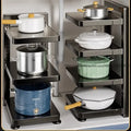 Kitchen Storage Rack Household Multi-layer Kitchen Sink Layered Pot Storage Rack - Storage Shelf