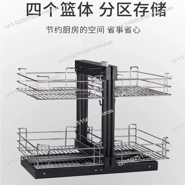 Stainless Steel Corner Kitchen Cabinet Organizer Expandable Storage Basket Corner - Cabinet Organizer