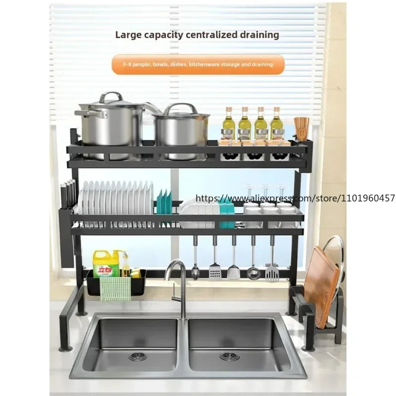 Kitchen Sink Countertop Dish Storage Rack Multi-functional Dishwashing Storage Dish - Dish Drying Rack - view 2