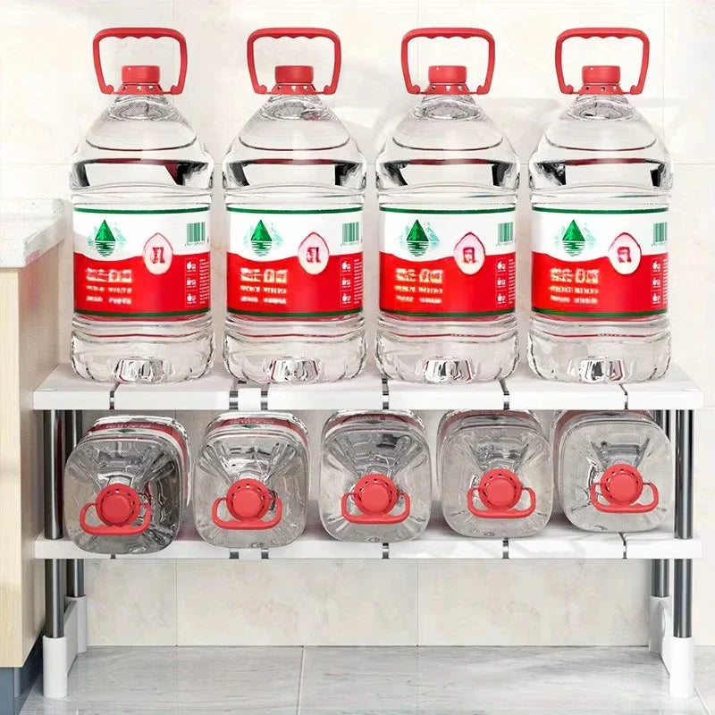 Stackable Storage Rack Multifunctional Telescopic Sink Holder Wardrobe Layered - Storage Shelf - view 4