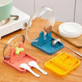 Foldable Pot Lid Rack Plastic Spoon Holder Stand Kitchen Organizer for Fork Spatula Rack - Cabinet Organizer