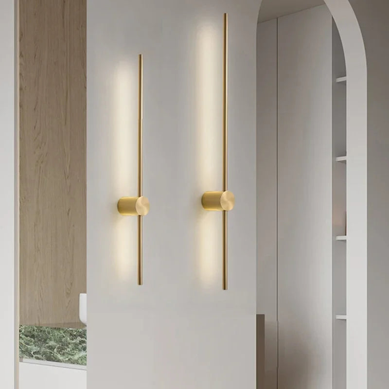 Nordic Art Design Minimalist Long Line Wall Lamps Modern Simple Living Room Home - Wall Light