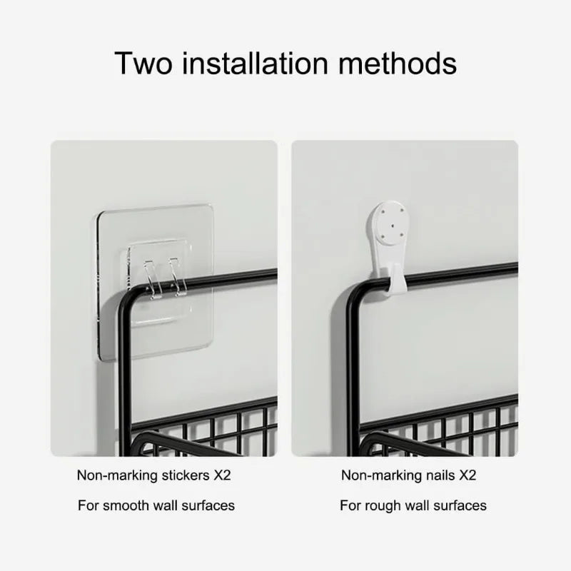Kitchen Wall Mount Storage Rack Non Perforated Wall Mounted Storage Rack Wall Shelf Spice - Storage Shelf - view 6