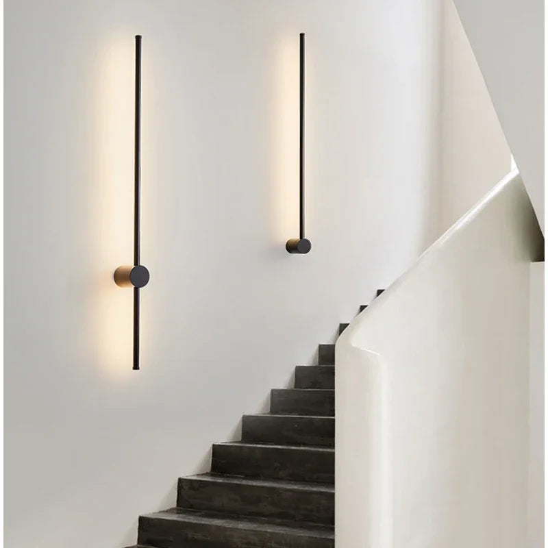 Nordic Art Design Minimalist Long Line Wall Lamps Modern Simple Living Room Home - Wall Light - view 4