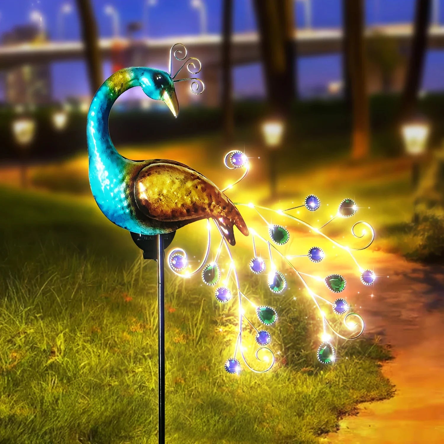 1 PC Peacock Animal-Shaped Solar Garden Lamp Outdoor Decorative Lighting Automatic - Solar Light - view 5