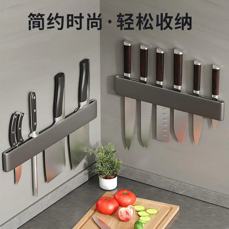Modern Minimalism Wall-Mounted Kitchen Multi-Functional Shelf Simple Knife Holder - Storage Shelf - view 2
