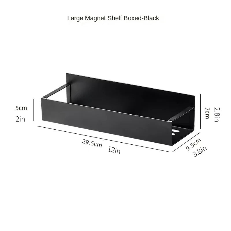 Kitchen refrigerator magnetic storage rack, side storage, external magnet, magnetic - Storage Shelf - view 8