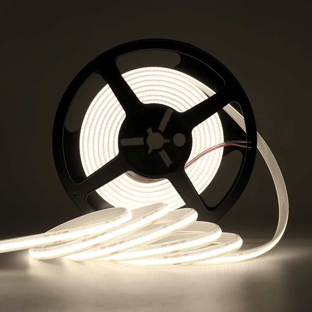 1-20M IP68 Waterproof COB LED Strip 12V 24V 320LEDs/M RA90 Flexible Light Bar Kitchen - LED Strip Light - view 8
