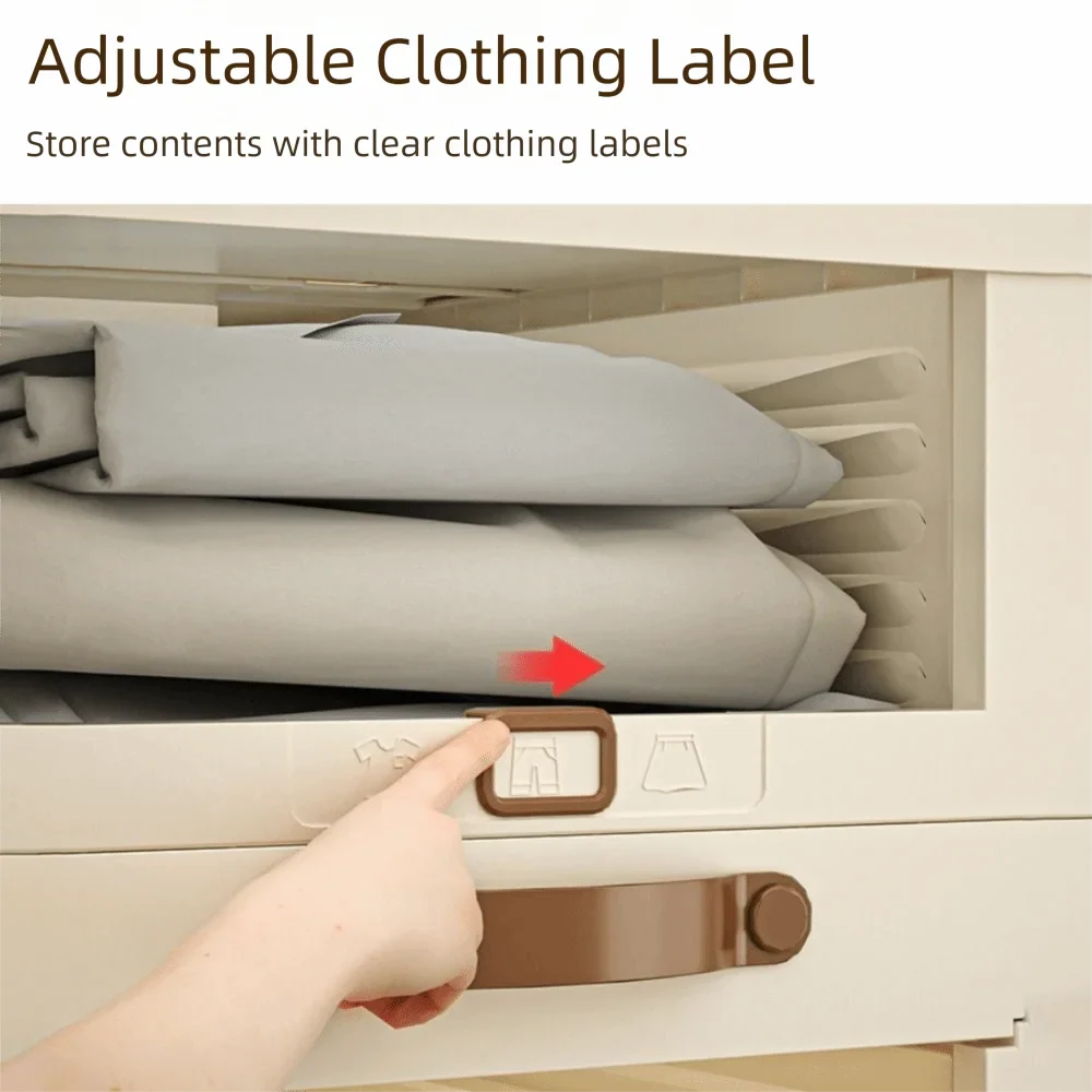 Household Plastic Drawer Organizer Foldable Pull Out Cabinet Storage Stackable With - Cabinet Organizer - view 4
