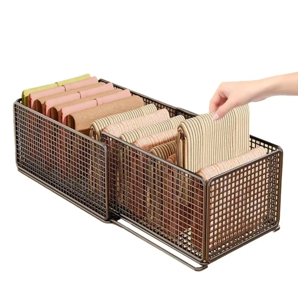 Layered Design Wardrobe Storage Rack Expandable Partitions Stackable Storage Rack - Storage Shelf