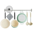 Lyon 31.5 Wall Mount Kitchen Utensil Holder With 10 S Hooks For Hanging Pots - Organizer