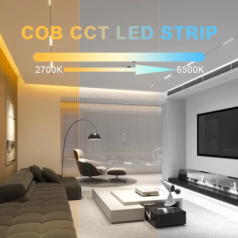 Dimmable COB CCT LED Strip Lights 2700K to 6500K Changeable High Density 608 LEDs/m - LED Strip Light - view 4
